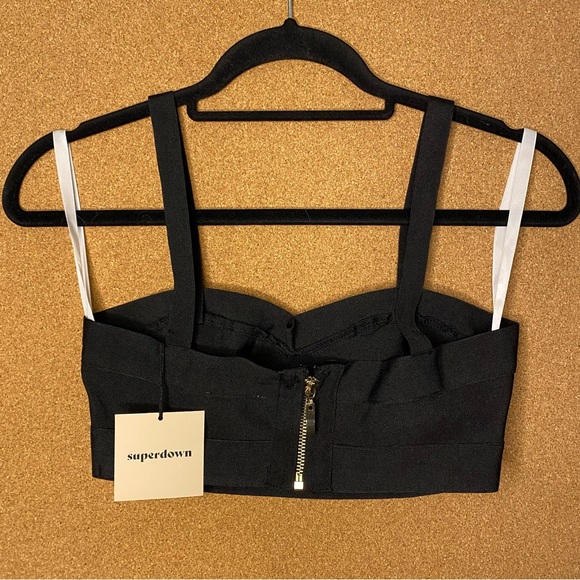 SUPERDOWN EMILIA CROP BANDAGE BRA TOP - Picture 5 of 8